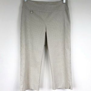 Lisette Capris Micro Check Flat Front Vented